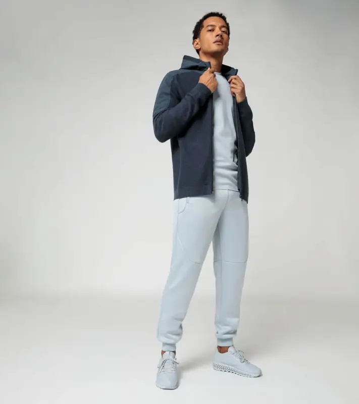PORSCHE DESIGN Wool Mix Jacket Bunda sportovní s kapucí z merina tmavě modrá