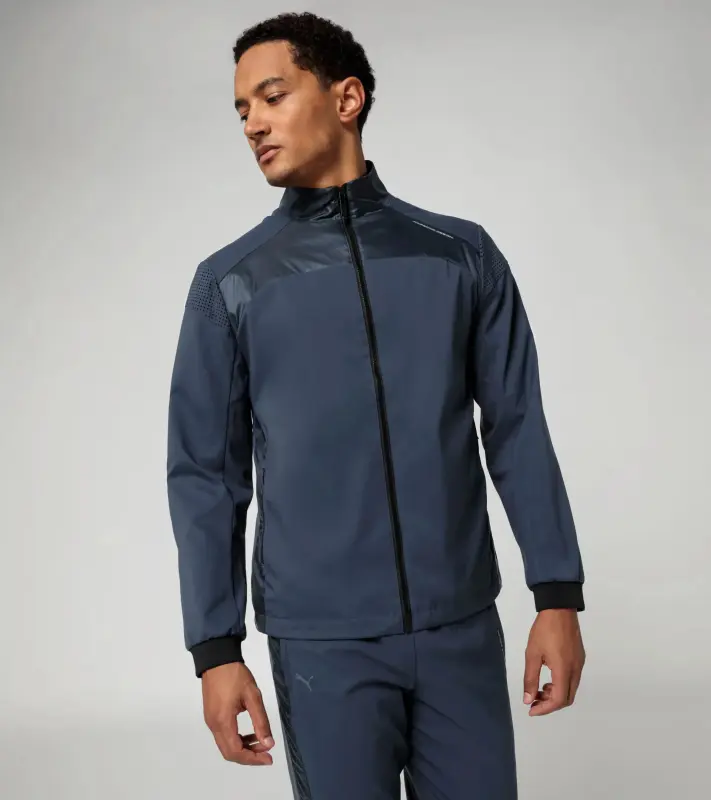 PORSCHE DESIGN Woven tech jacket Bunda tkaná sportovní funkční tmavě modrá