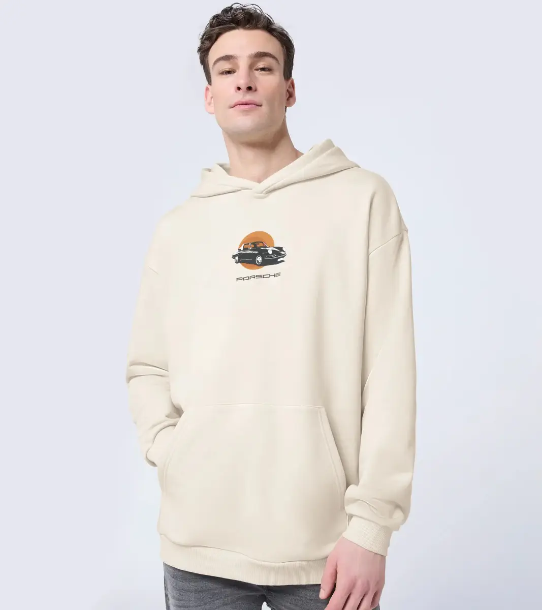 PORSCHE Hoodie – 911 Targa 60Y bílá mikina s potiskem Targa