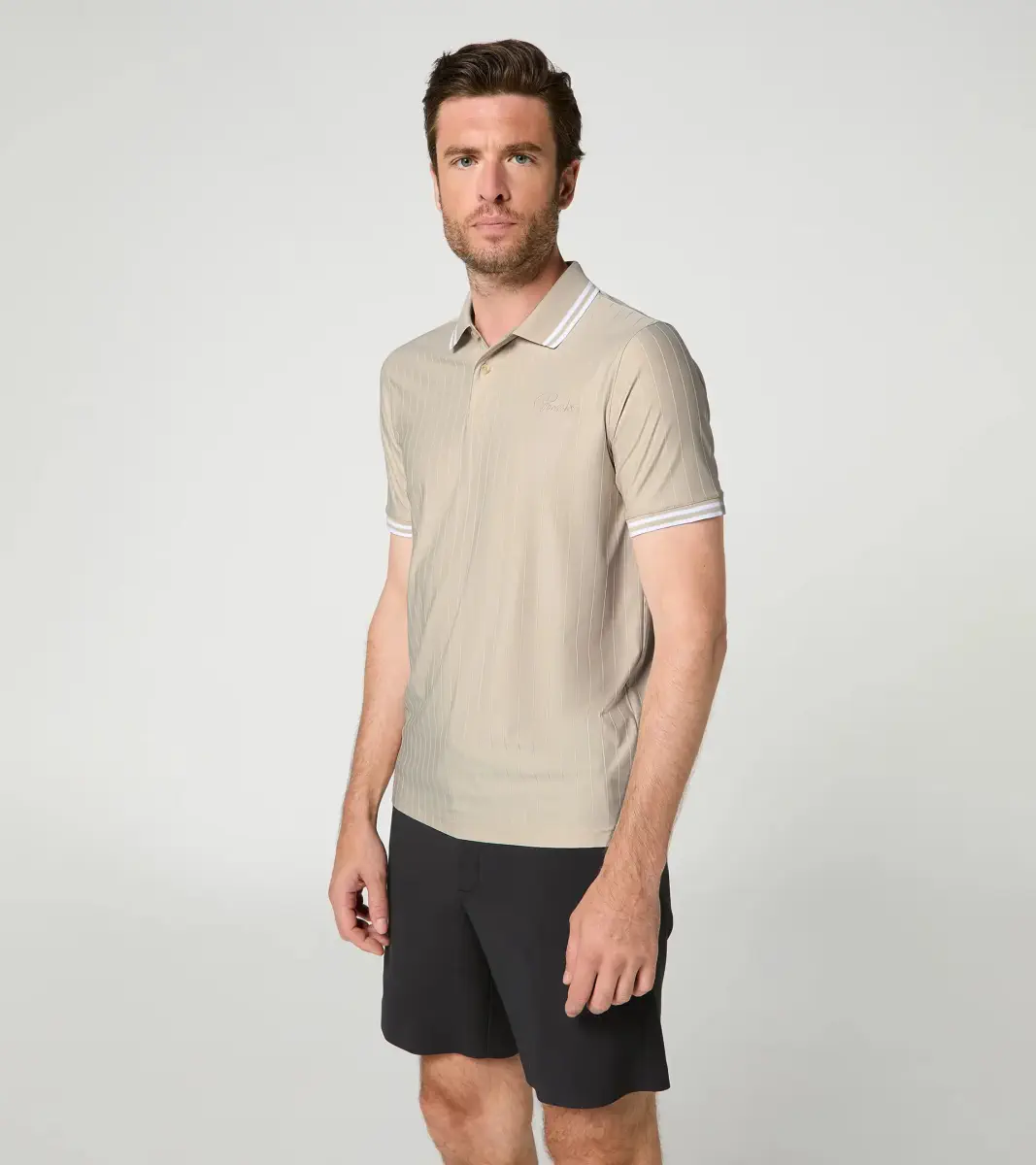 PORSCHE Polo shirt – 911 Targa 60Y triko s límečkem béžové