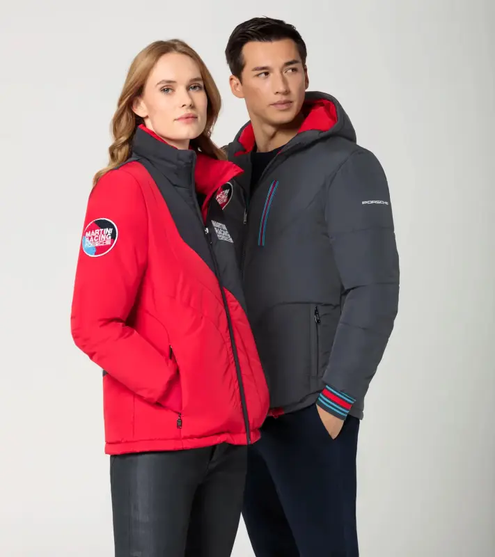 PORSCHE Quilted jacket MARTINI RACING® Bunda prošívaná doplněná detaily v ikonických barvách sportovních vozů tmavě modrá