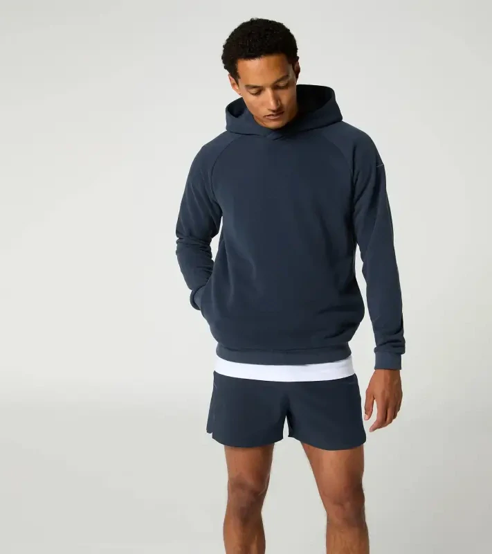 PORSCHE DESIGN Sport-Tex Hoodie Mikina s kapucí z žerzeje se vzorem a decentními logy tmavě modrá