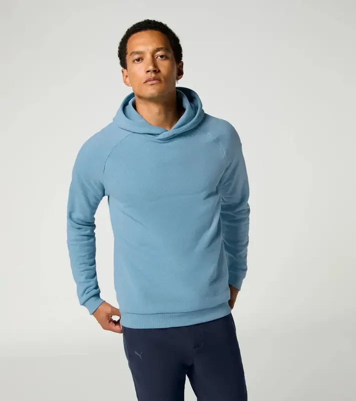 PORSCHE DESIGN Sport-Tex Hoodie Mikina s kapucí z žerzeje se vzorem a decentními logy světle modrá