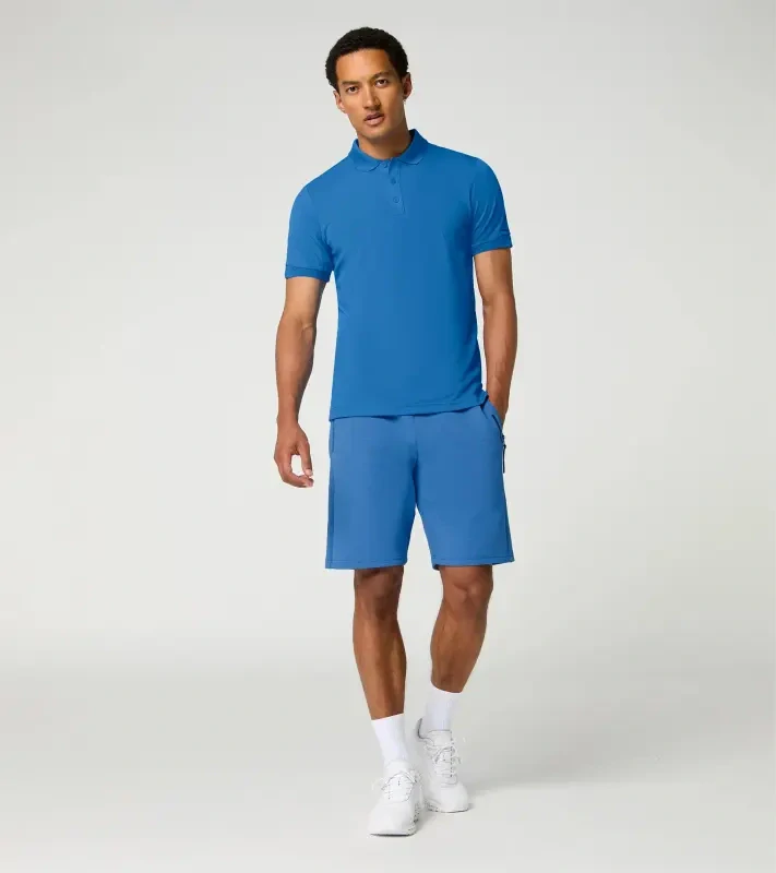 PORSCHE DESIGN Men's Polo Shirt Polokošile tričko s límečkem a knoflíčky s UV faktorem 30+ modrá
