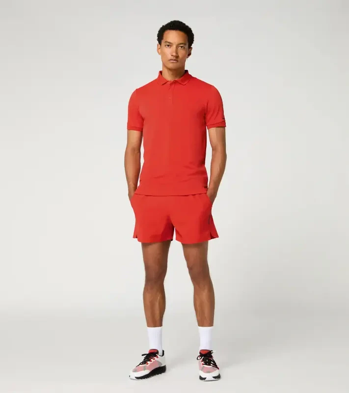 PORSCHE DESIGN Men's Polo Shirt Polokošile tričko s límečkem a knoflíčky s UV faktorem 30+ lávově oranžová