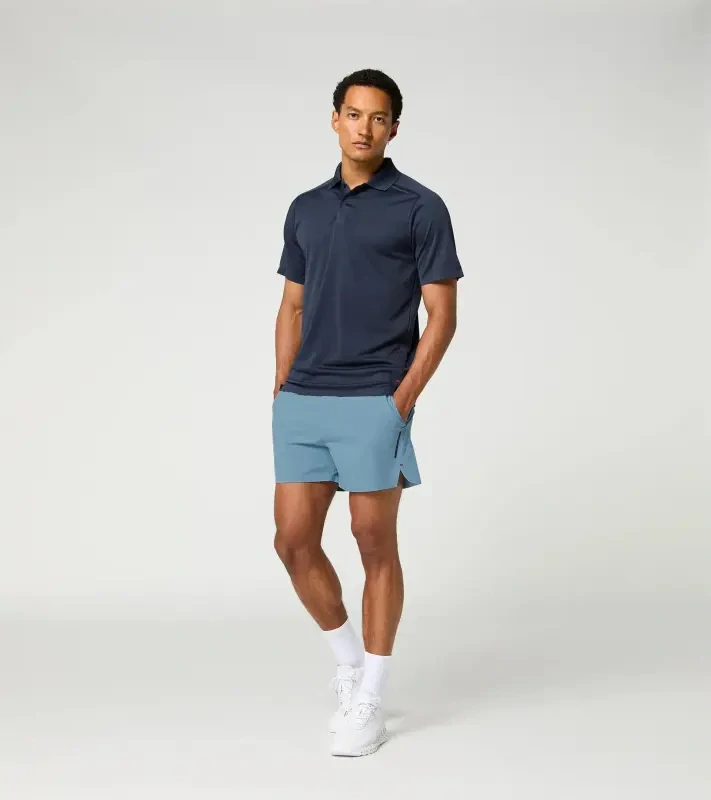 PORSCHE DESIGN Sport-Tex Jacquard Polo Shirt Polokošile tričko žakárové s límečkem a knoflíčky tmavě modrá