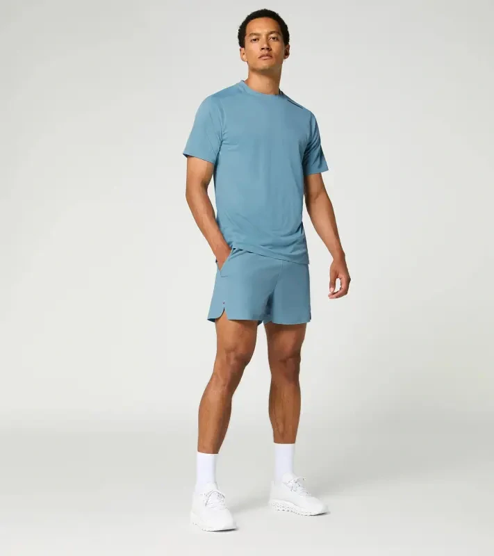 PORSCHE DESIGN Sport-Tex Jacquard T-Shirt Tričko žakárové s kulatým výstřihem světle modrá