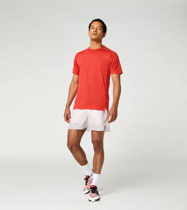 PORSCHE DESIGN Sport-Tex Jacquard T-Shirt Tričko žakárové s kulatým výstřihem lávově oranžová