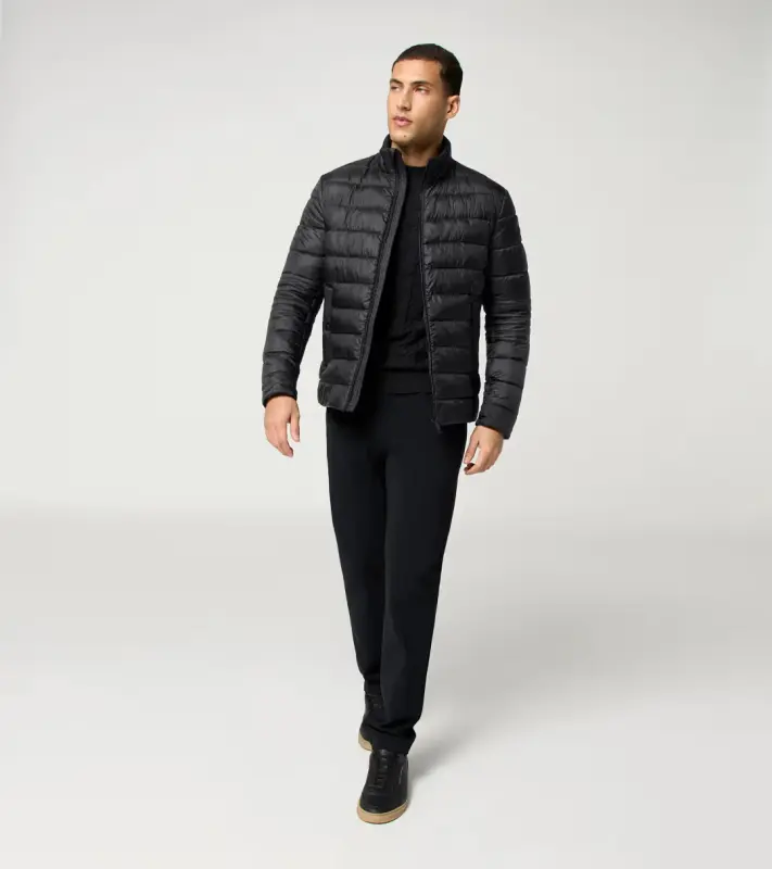 PORSCHE DESIGN Light Weight Jacket Bunda voděodolná odlehčená prošívaná se stojáčkem a logem černá
