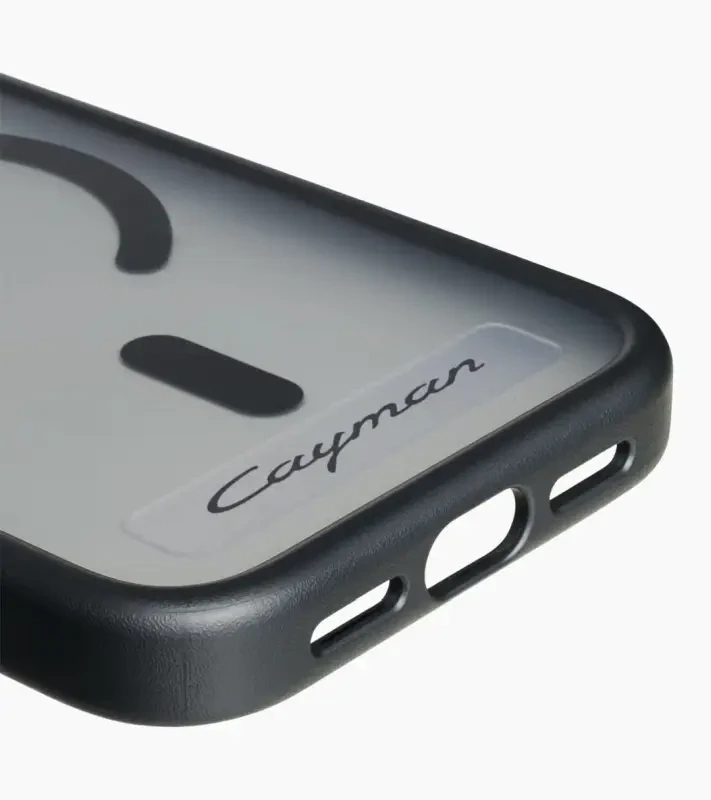 PORSCHE Snap-on case for iPhone® 18 Pro Kryt mobilního telefonu iPhone 18 Pro se znakem Porsche černý hliníkový rámeček