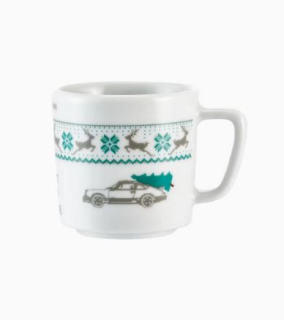 PORSCHE DESIGN Collector's espresso cup No. 1 Christmas Ltd. Šálek na espresso vánoční zelený dekor 90ml