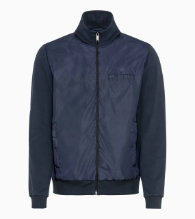 PORSCHE DESIGN Athletic cardigan Bunda s pletenými rukávy a stojáčkem tmavě modrá