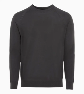 PORSCHE DESIGN Crew neck pullover Svetr pulovr s kulatým výstřihem asfaltově šedá