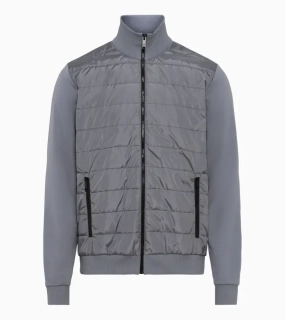 PORSCHE DESIGN Hybrid cardigan Svetr kardigan ze dvou materiálů a na zip antracitově šedá