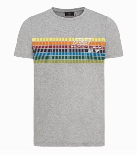PORSCHE T-shirt RS 2.7 Tričko s kulatým výstřihem šedá s pruhy