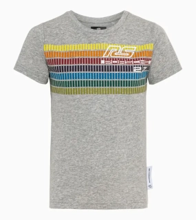 PORSCHE T-shirt RS 2.7 Tričko dětské s kulatým výstřihem šedá s pruhy
