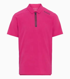 PORSCHE DESIGN Active polo shirt Polokošile tričko s límečkem granátová růže