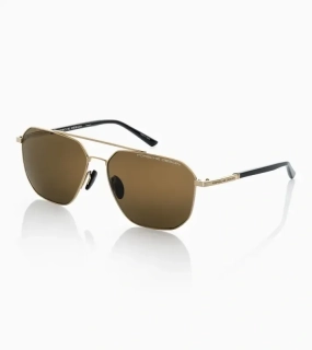 PORSCHE DESIGN Sunglasses P´8967 Sluneční brýle zlatočerné s hnědými skly