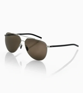 PORSCHE DESIGN Sunglasses P´8968 Sluneční brýle pilotky černošedé s hnědými skly