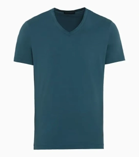PORSCHE DESIGN V-Neck T-Shirt Tričko s výstřihem do V petrolejově zelená