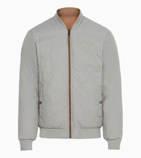 PORSCHE Revesible jacket Heritage Pánská bunda odlehčená prošívaná oboustranná krémově bílá a světle hnědá