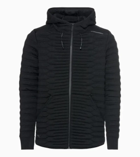 PORSCHE DESIGN EvoKNIT® Hoodie Mikina na zip prošívaná černá puma