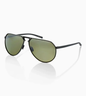 PORSCHE DESIGN Sunglasses P´8938 Hexagon Sluneční brýle černé se skly v barvě olivové polarizované