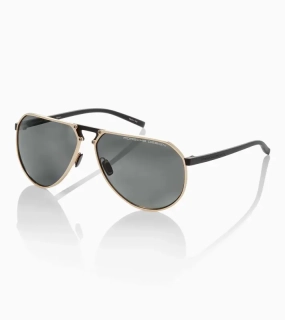 PORSCHE DESIGN Sunglasses P´8938 Hexagon Sluneční brýle černozlaté se skly v šedé a polarizované