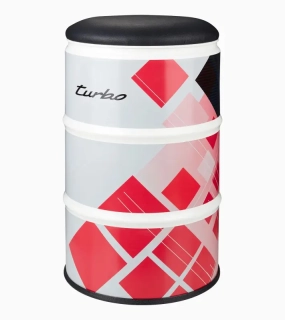 PORSCHE Barrel seat Turbo No.1 Sedák barová stolička barel v barvách sportovního vozu červená