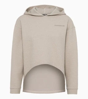 PORSCHE Women's Textured Hoodie Yoga Capsule Collection Mikina dámská fitness yoga béžová kalahari