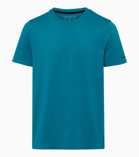 PORSCHE DESIGN T-shirt Essential Tričko volnočasové sportovní s kulatým výstřihem a logem modrá