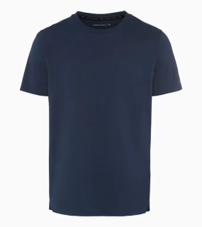 PORSCHE DESIGN T-shirt Essential Tričko volnočasové sportovní s kulatým výstřihem a logem tmavě modrá