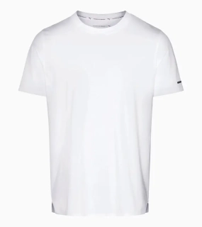 PORSCHE DESIGN T-shirt Essential Tričko volnočasové sportovní s kulatým výstřihem a logem bílá