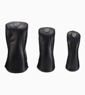 PORSCHE Golf clubs headcover, set of 3 Kryty na hlavy golfových holí v setu 3 kusy černá