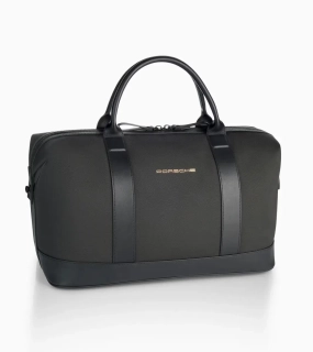 PORSCHE Travel bag Heritage cestovní taška černá se zlatým logem