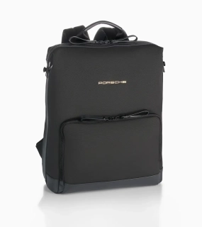 PORSCHE Backpack Heritage batoh s přihrádkou na notebook černý se zlatým logem