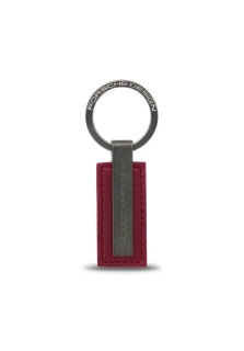 PORSCHE DESIGN Keyring Metal Klíčenka kov kůže červená