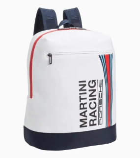 PORSCHE Backpack MARTINI RACING® Batoh do města i na cesty v ikonické bílé s červenomodrými doplňky