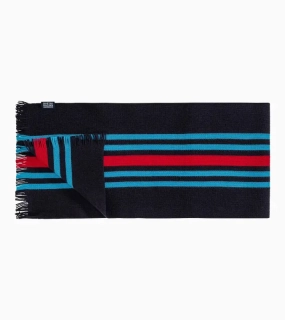 Scarf MARTINI RACING® Šála pletená v ikonických barvách sportovních vozů tmavě modrá