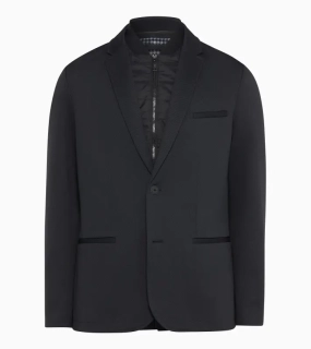 PORSCHE DESIGN Travel blazer Sako elegantní volnočasové všestranné s odnímatelnou vložkou a žakárovou podšívkou černá