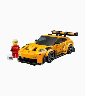 PORSCHE LEGO® Speed Champions Porsche 911 GT3 RS Skládací model stavebnice sportovního modelu 348 dílů žlutý