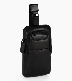 PORSCHE DESIGN Roadster Leather Crossbody Bag Taška pouzdro diagonální kožené do města s vnitřním organizérem na zip černé