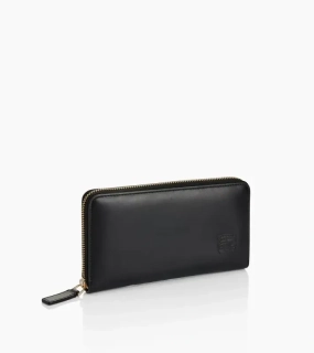 PORSCHE Women's wallet Essential Peněženka dámská na karty, bankovky a drobné černá kožená na zip