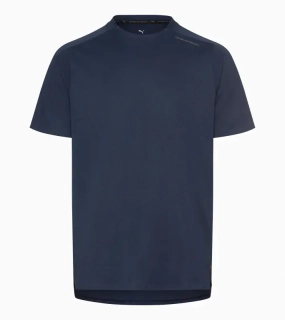 PORSCHE DESIGN Sport-Tex Jacquard T-Shirt Tričko žakárové s kulatým výstřihem tmavě modrá