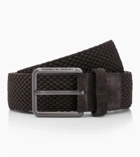 PORSCHE DESIGN Casual Pin Buckle Chino Belt Pásek tkaný se sponou tmavě hnědá šířka 4 cm