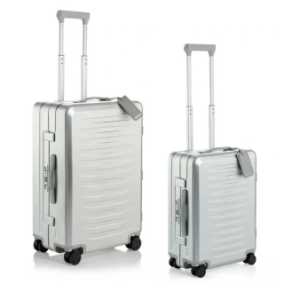 1+1 PORSCHE DESIGN Roadster Aluminum Trolley Set M+S Sada cestovních zavazadel kufrů stříbrná TSA