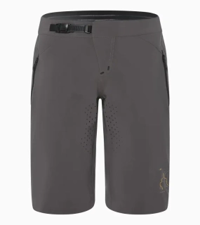 PORSCHE Bike Shorts Unisex Kalhoty krátké šortky cyklistické sportovní funkční s potiskem a logem antracitová šedá