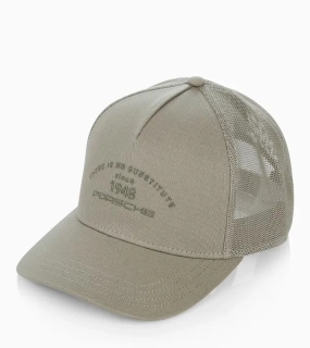 PORSCHE Trucker Cap There Is No Substitute Čepice kšiltovka s potiskem šedozelená