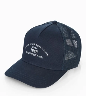 PORSCHE Trucker Cap There Is No Substitute Čepice kšiltovka s potiskem tmavě modrá