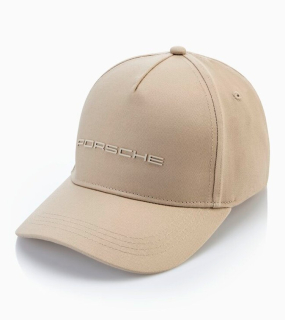 PORSCHE Tennis Heritage 2026 Cap Čepice kšiltovka s reliéfním logem a nastavitelnou velikostí v béžové